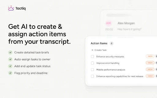 Download Tactiq: AI Meeting Note Taker & Transkripsi Gratis - Screenshot 4